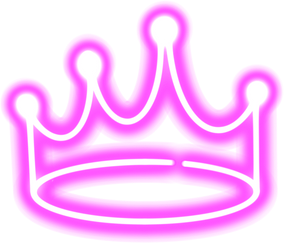 Pink neon crown